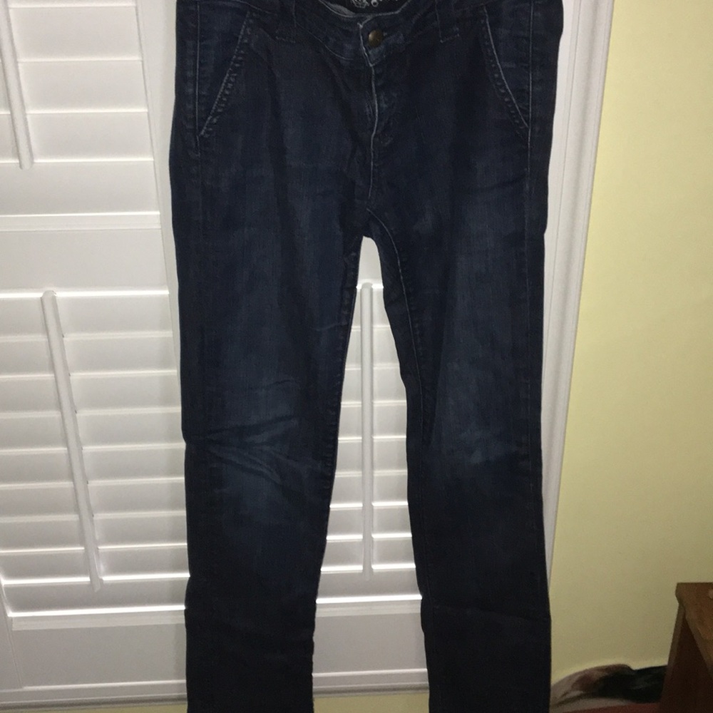 Dark straight leg jeans